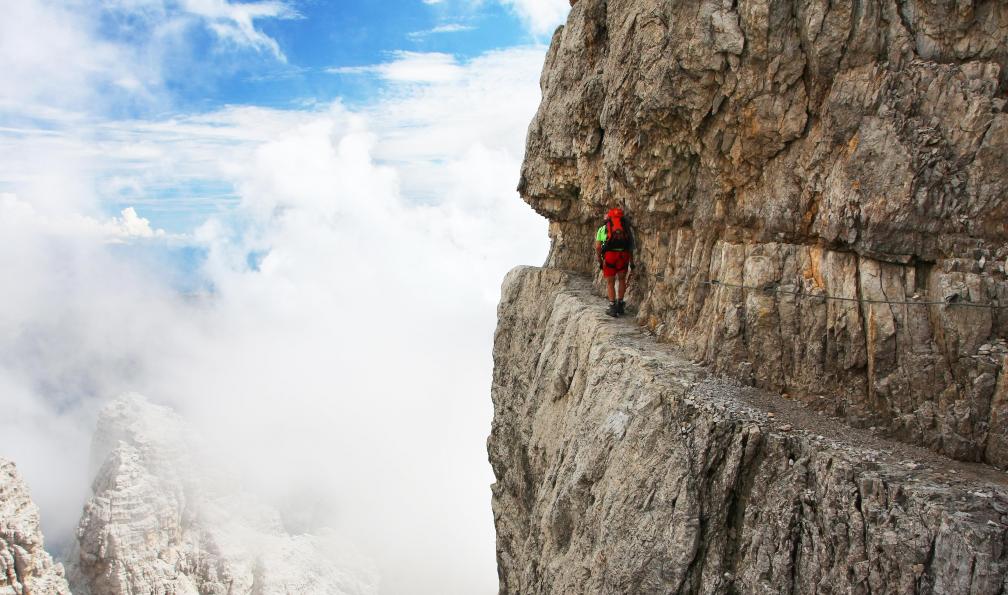 Via ferrata Dolomites escalade Alpes italiennes UNESCO Italie